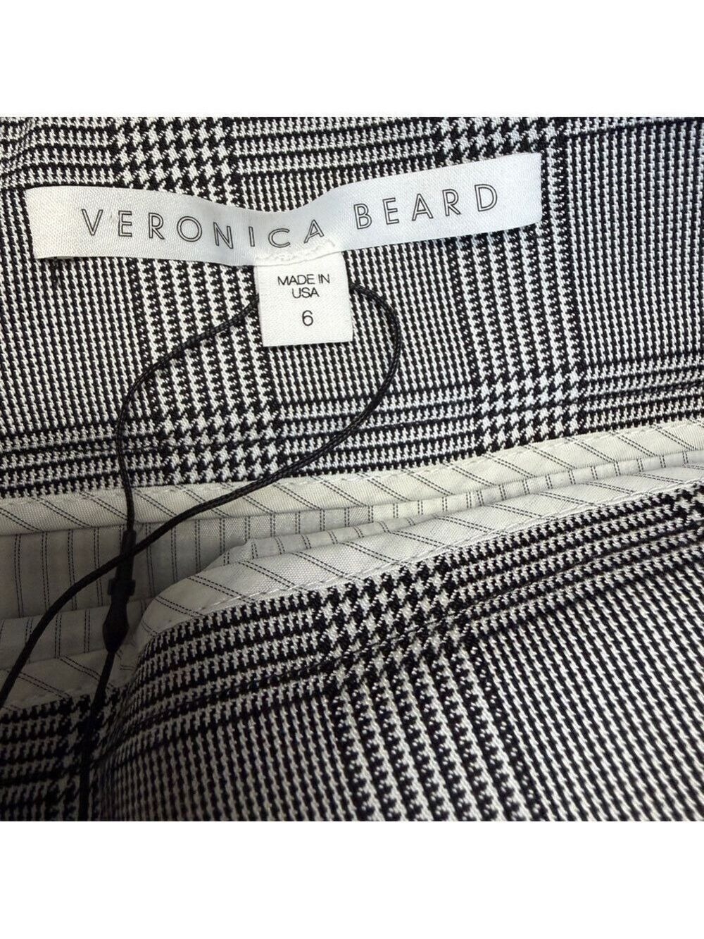 Veronica Beard NWT Twain Pencil Skirt Women's Gray Check Size 6 - Picture 13 of 16